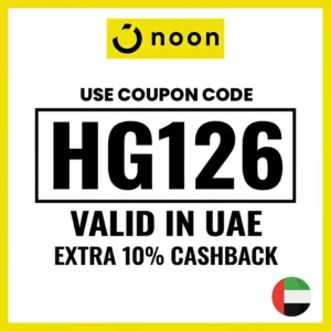 Noon coupon code UAE HG126 10% Cashback