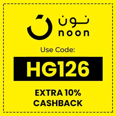 Noon UAE coupon code HG126 extra 10% cashback
