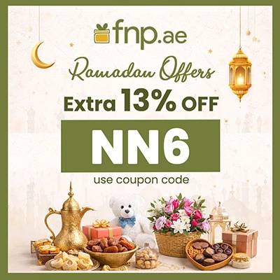 FNP UAE promo code NN6 offering 13% off premium gifts, cakes, and flower deliveries