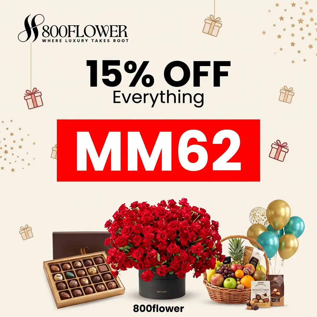 800flower coupon code MM62 to send flowers in Dubai and get 15% OFF everything UAE