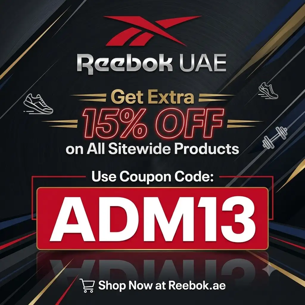 Reebok UAE Promo Code ADM13 Extra 15% OFF Sitewide