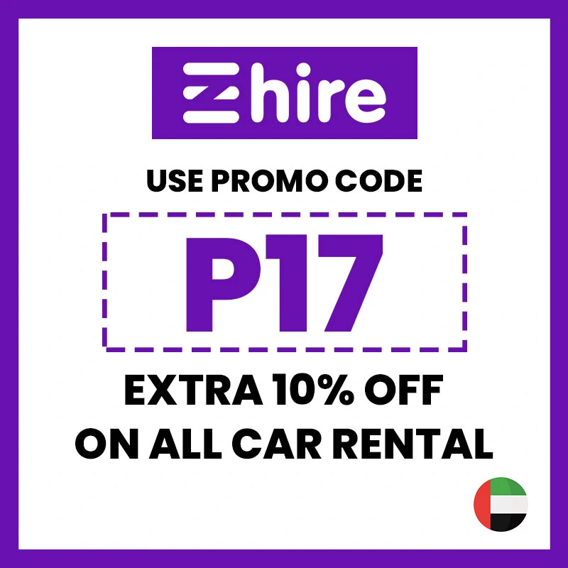 eZhire Promo Code UAE P17 Extra 10% OFF Free KM