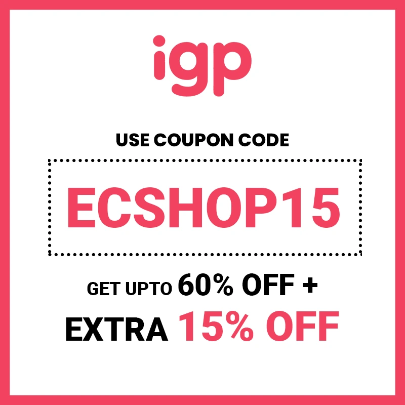 IGP Coupon Code India ECSHOP15 Flat 15% OFF