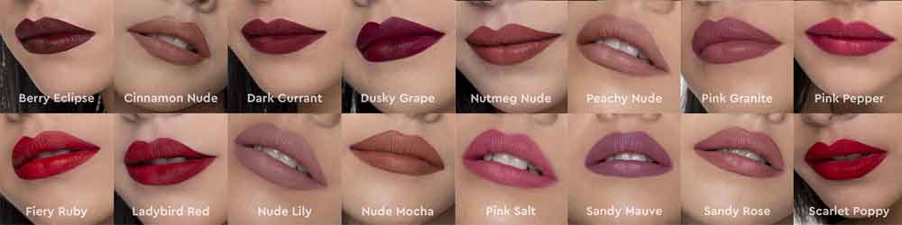 KIRO Liquid Lipstick Shades