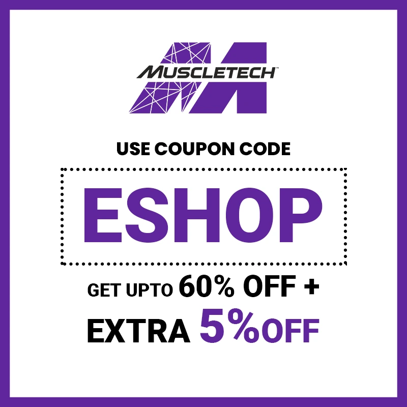 MuscleTech Coupon Code India ESHOP Extra 5% OFF